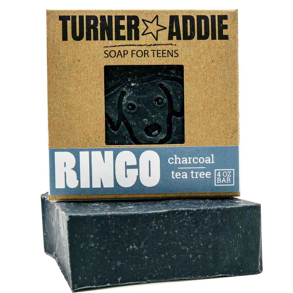 RINGO Charcoal Soap Bar | Handmade Natural Soap for Teens